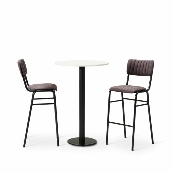 "Bourbon-Bar-Chairs-in-Aberdeen-with-round-White-MFC-top-on-a-Forza-round-poseur-height-base.jpg"