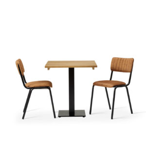 "Bourbon-Side-Chair-in-Allspice-with-Solid-Wood-Oak-Forza-Square-Table.jpg"