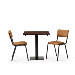 "Bourbon-Side-Chair-in-Allspice-with-Solid-Wood-Walnut-Forza-Square-Table.jpg"
