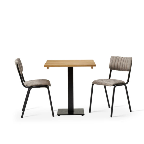 "Bourbon-Side-Chair-in-Graphite-with-Solid-Wood-Oak-Forza-Square-Table.jpg"