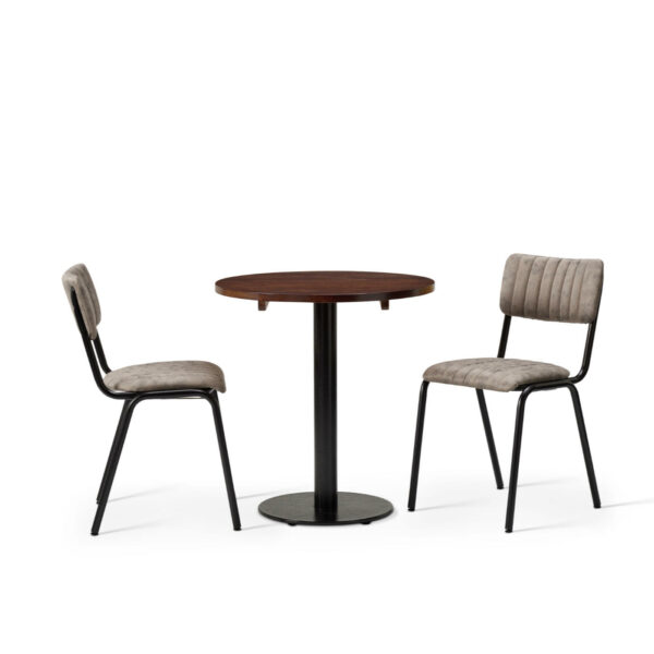 "Bourbon-Side-Chair-in-Graphite-with-Solid-Wood-Walnut-Forza-Round-Table.jpg"