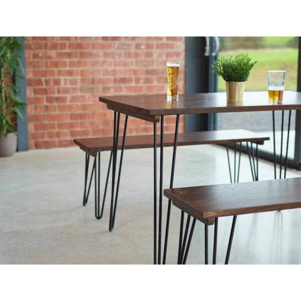 "Solid-Wood-Walnut-4-seater-Table-and-Bench-set-with-Hairpin-legs-close-up-shot.jpg"