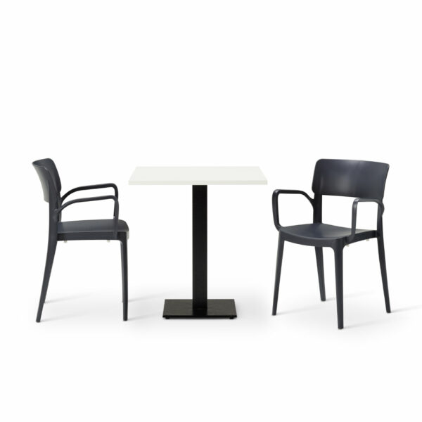 "Vivo-Armchair-in-Dark-Grey-with-MFC-White-Square-Forza-table.jpg"