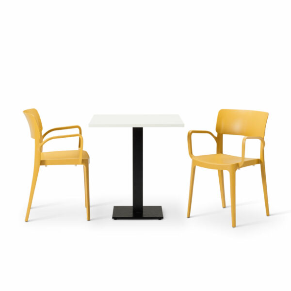 "Vivo-Armchair-in-Mustard-with-MFC-White-Square-Forza-table.jpg"