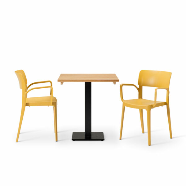 "Vivo-Armchair-in-Mustard-with-Solid-Wood-Oak-Square-Forza-table.jpg"