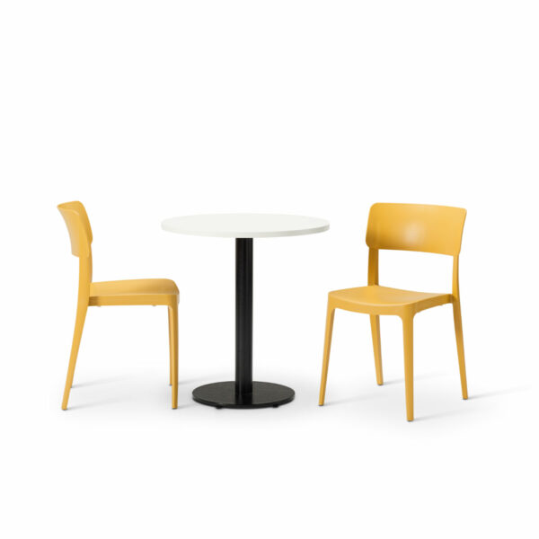 "Vivo-Side-Chair-in-Mustard-with-MFC-White-Round-Forza-table.jpg"